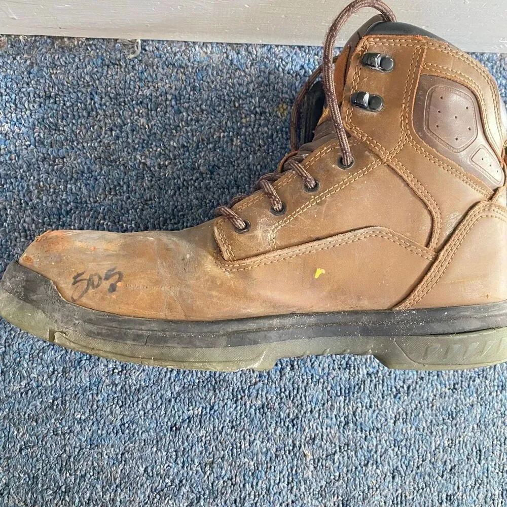 Brahma men 9.5 steel toe tie up lace work boots
